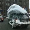 Snow on a car