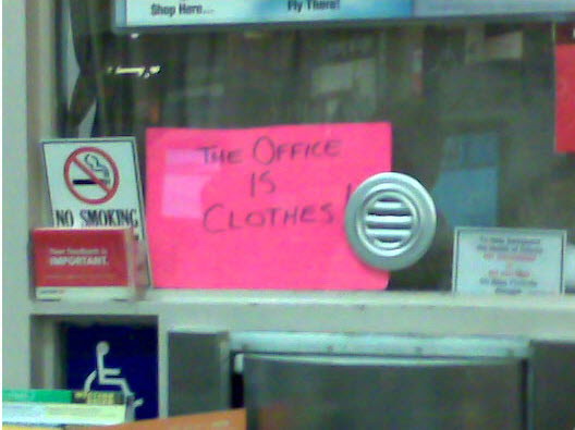 The office is clothes
