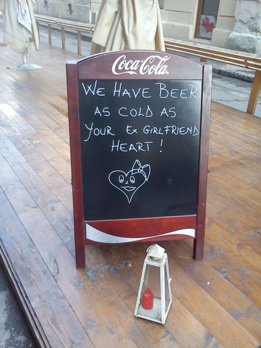 Beer as cold as your ex-girlfriend's heart