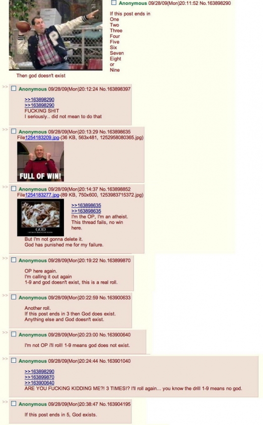 Proof that God exists on 4chan