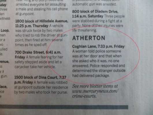 The strange things in the Atherton police blotter - Picture 12