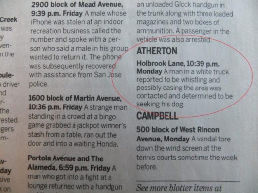 The strange things in the Atherton police blotter - Picture 13