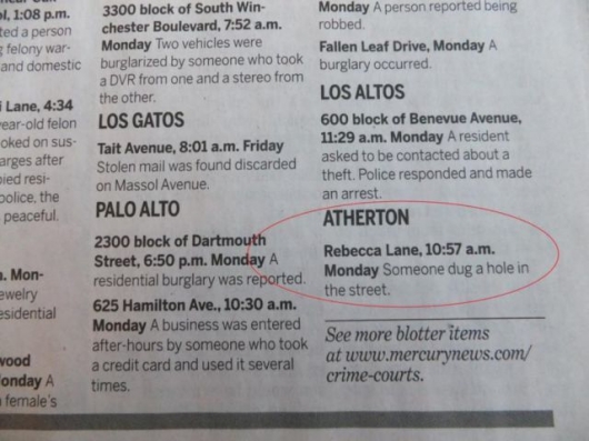 The strange things in the Atherton police blotter - Picture 9