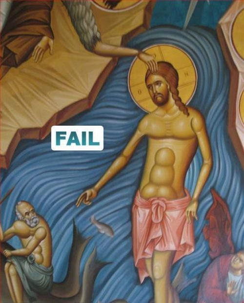 Jesus abdomen fail