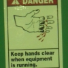 Keep hands clean when equipment is running
