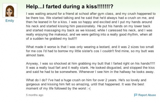 I farted during a kiss