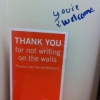 Thank you for not writing on the walls