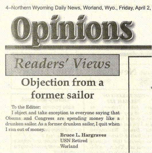 Objection from a former sailor