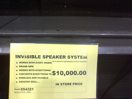 Invisible speaker system