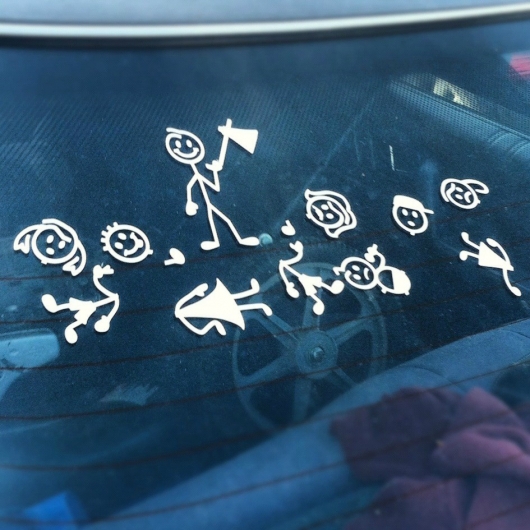 Happy family car stickers