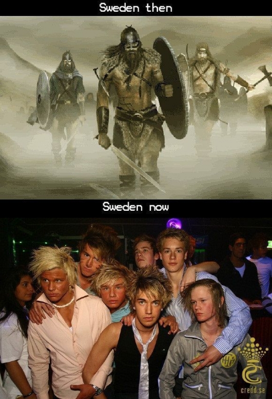 Sweden then and now