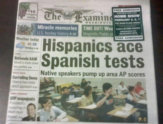 Hispanics ace Spanish tests