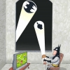 Batman replying to the Bat-Signal