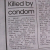 Killed by a condom
