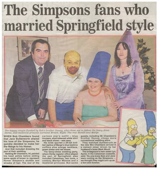 Simpsons fans marriage