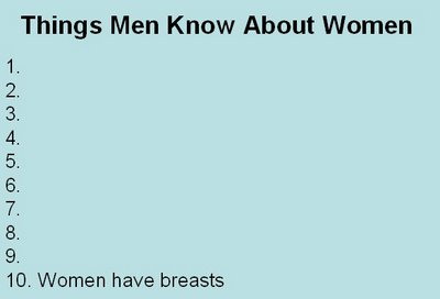 Things men know about women