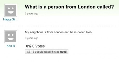 What is a person from London called?