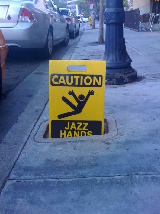 Caution: Jazz hands