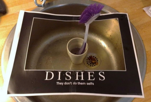 Dishes motivational poster