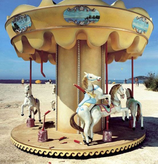 Horny carousel horse