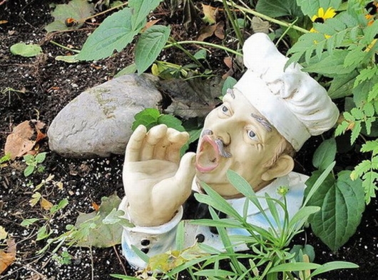 Nasty chef garden sculpture