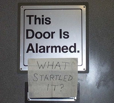 This door is alarmed