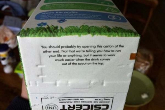 Milk carton advice