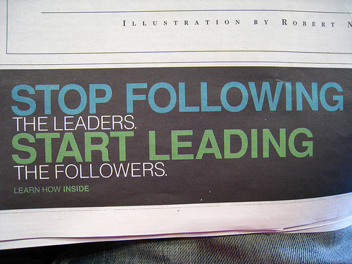 Following and leading