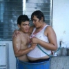 Romantic couple bath