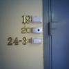 Geek apartment door number