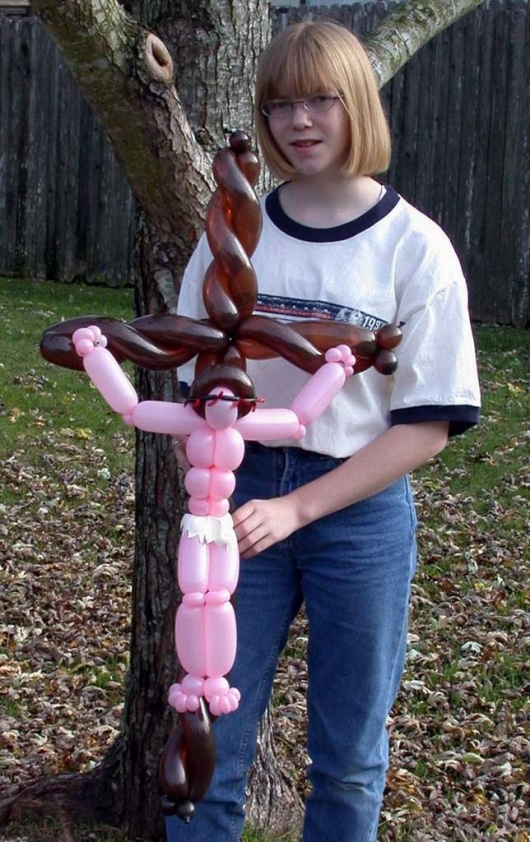 Balloon crucifix