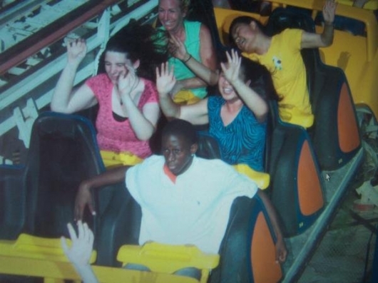 Bored rollercoaster guy