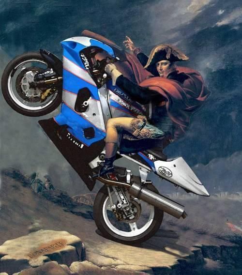 Napoleon on a Suzuki