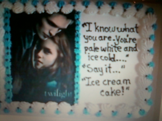 Twilight ice cream cake